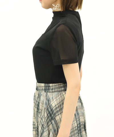 Sheer Short-Sleeved Top