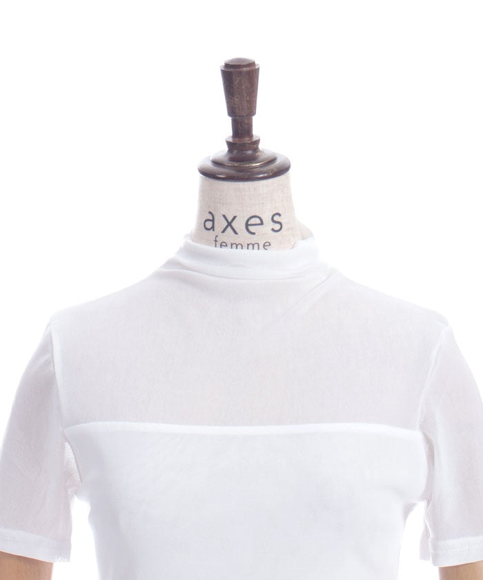 Sheer Short-Sleeved Top
