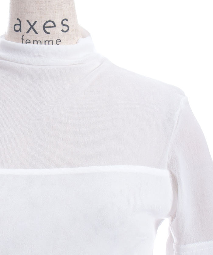 Sheer Short-Sleeved Top