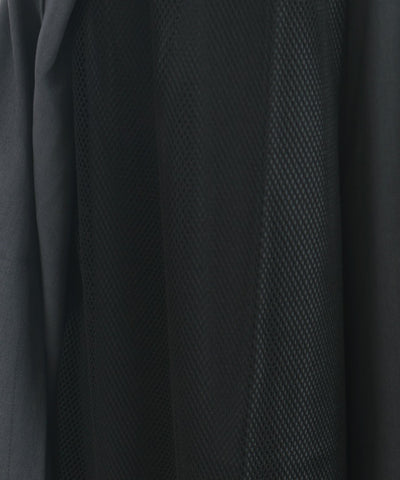 Asymmetric Contrast Fabric Layered Pants