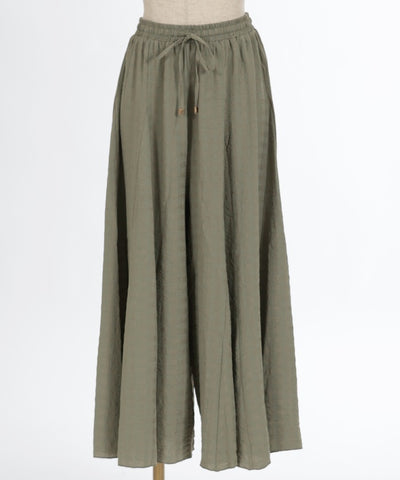 Check Pattern Jacquard Flare Pants