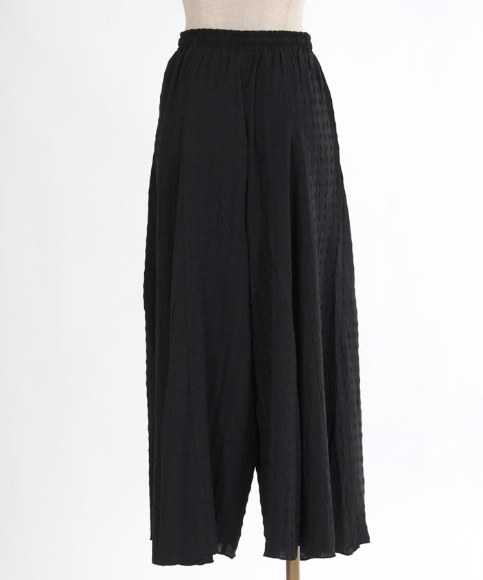 Check Pattern Jacquard Flare Pants