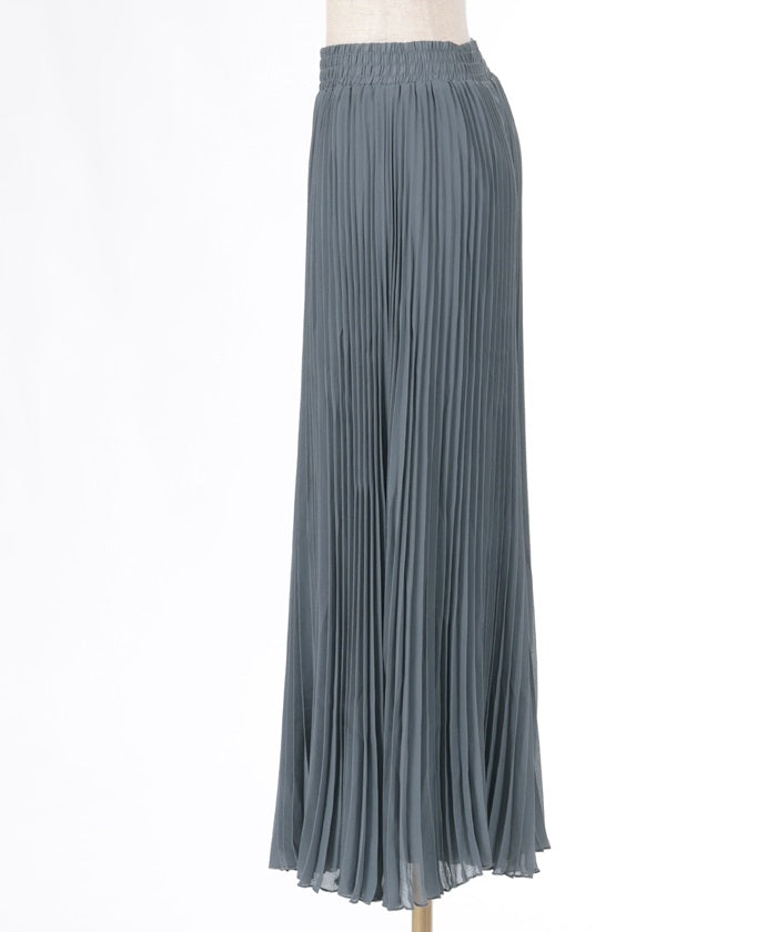 Chiffon Pleated Flare Pants