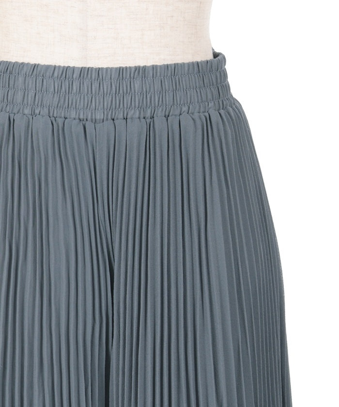 Chiffon Pleated Flare Pants