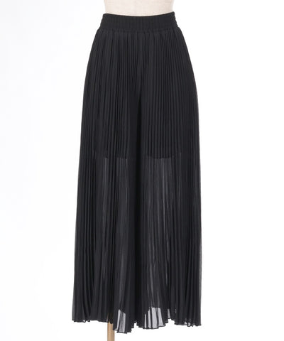 Chiffon Pleated Flare Pants