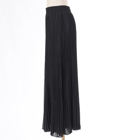 Chiffon Pleated Flare Pants