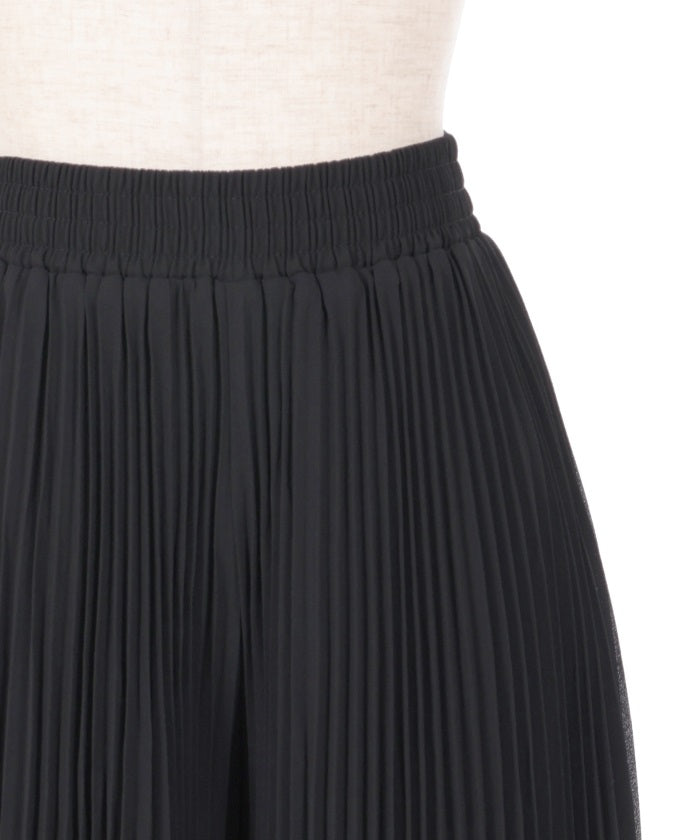 Chiffon Pleated Flare Pants