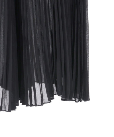 Chiffon Pleated Flare Pants