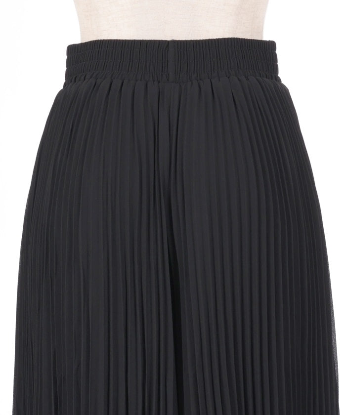 Chiffon Pleated Flare Pants