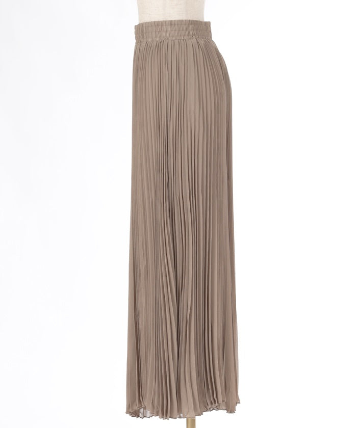 Chiffon Pleated Flare Pants