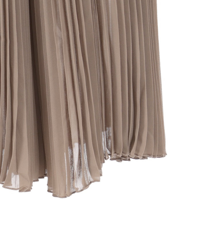 Chiffon Pleated Flare Pants