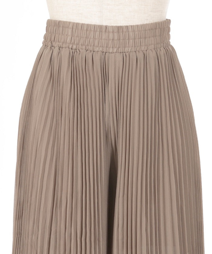 Chiffon Pleated Flare Pants