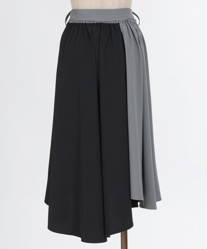 Color Scheme Asymmetric Flare Skirt