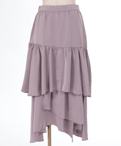 Satin Random Flare Skirt