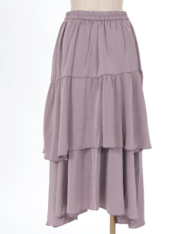 Satin Random Flare Skirt