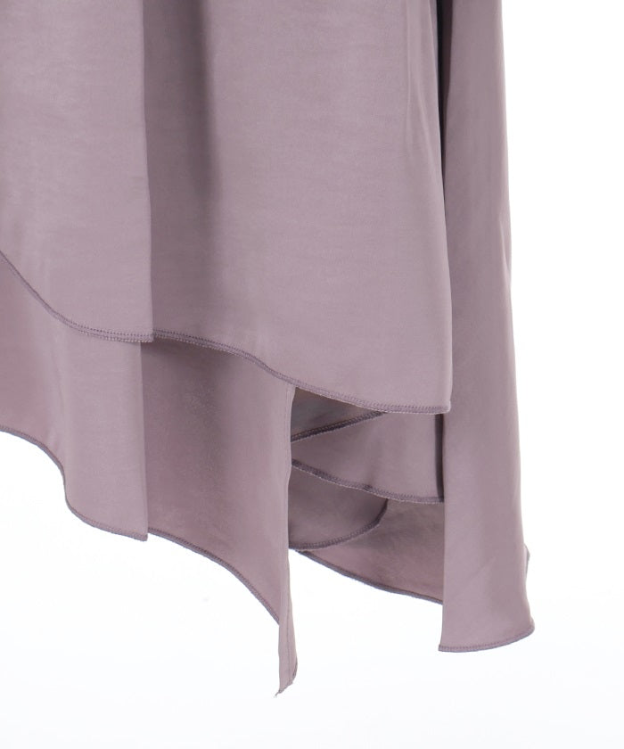 Satin Random Flare Skirt