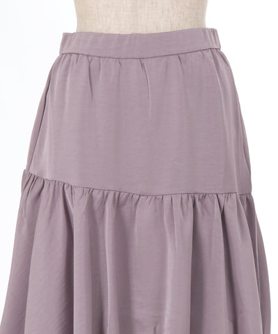 Satin Random Flare Skirt