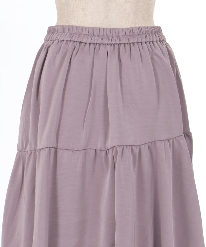 Satin Random Flare Skirt