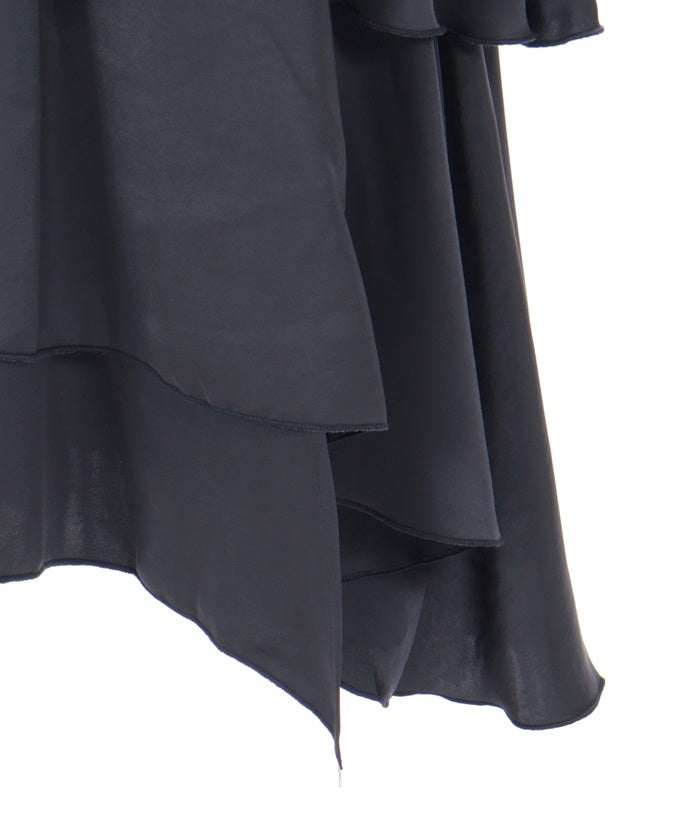 Satin Random Flare Skirt