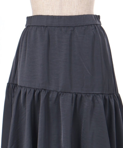 Satin Random Flare Skirt