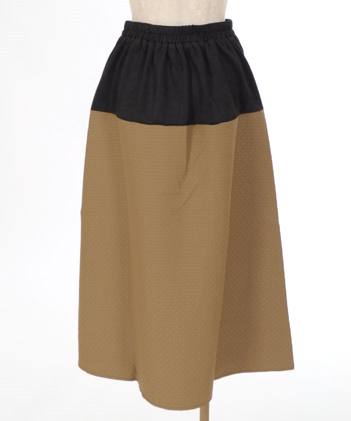 Houndstooth Jacquard Panel Skirt