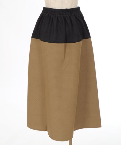 Houndstooth Jacquard Panel Skirt