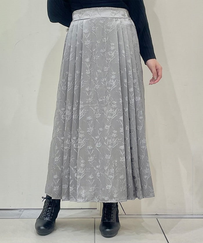 Jacquard Tuck Skirt (Time-limited Price)