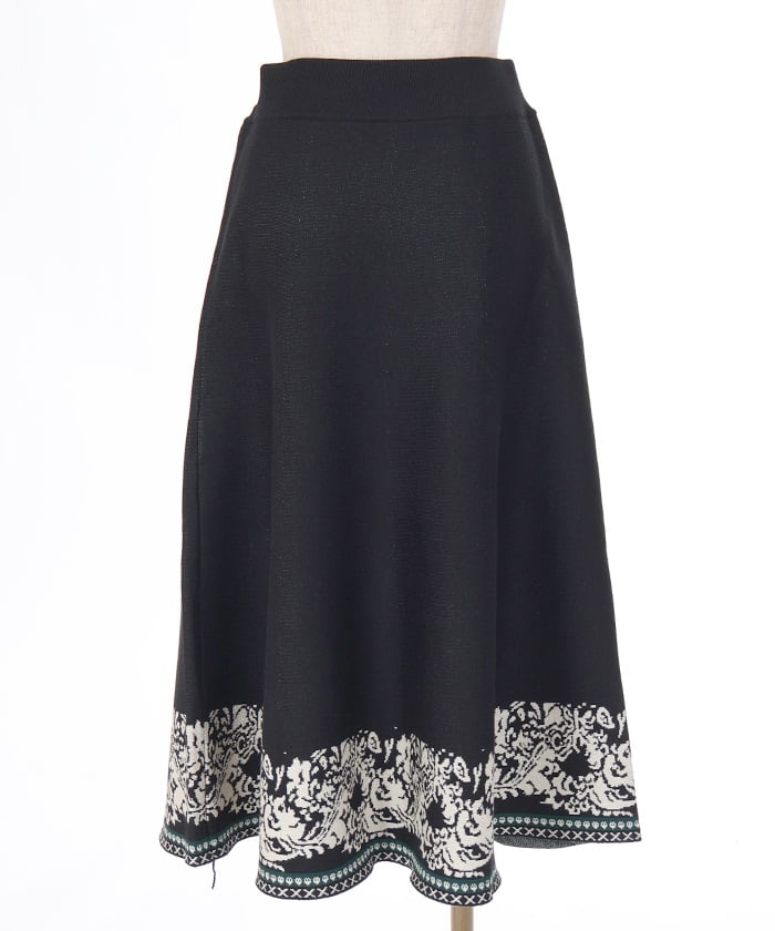 Panel Print Knit Skirt