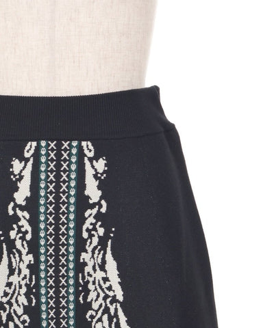 Panel Print Knit Skirt