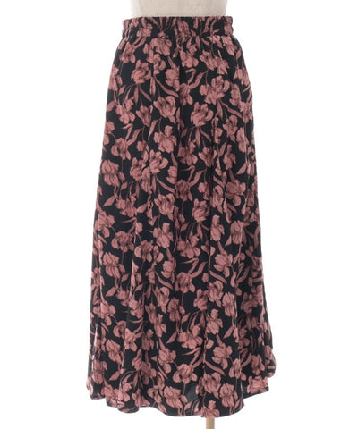 Floral Pattern Flare Skirt