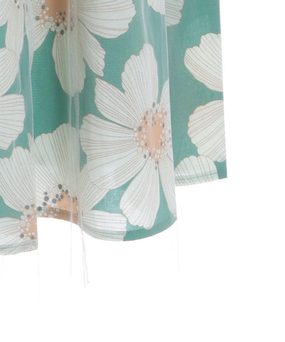 Tulle Layered Floral Pattern Skirt