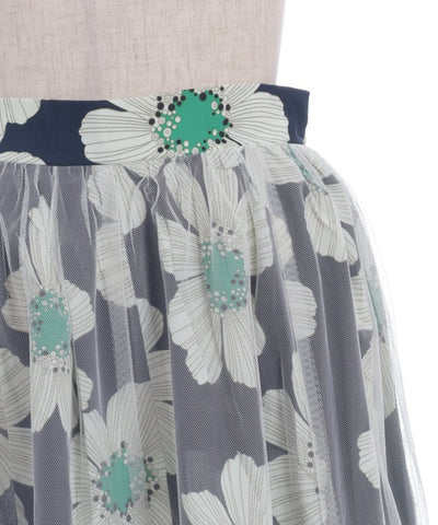 Tulle Layered Floral Pattern Skirt