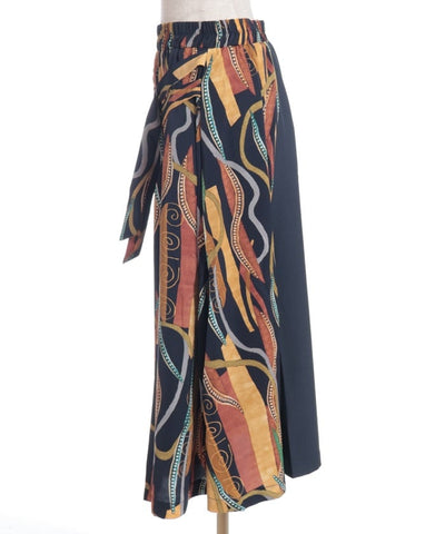 Asymmetric Decoration Belt Skirt