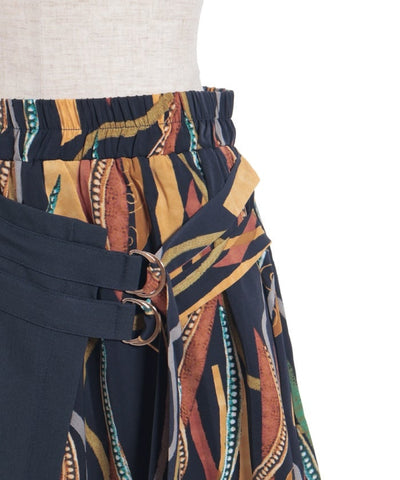 Asymmetric Decoration Belt Skirt