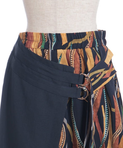 Asymmetric Decoration Belt Skirt