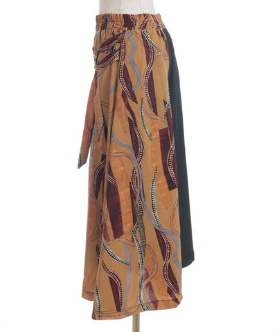 Asymmetric Decoration Belt Skirt