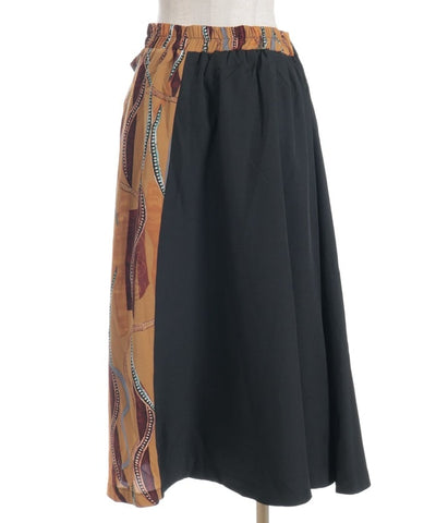 Asymmetric Decoration Belt Skirt