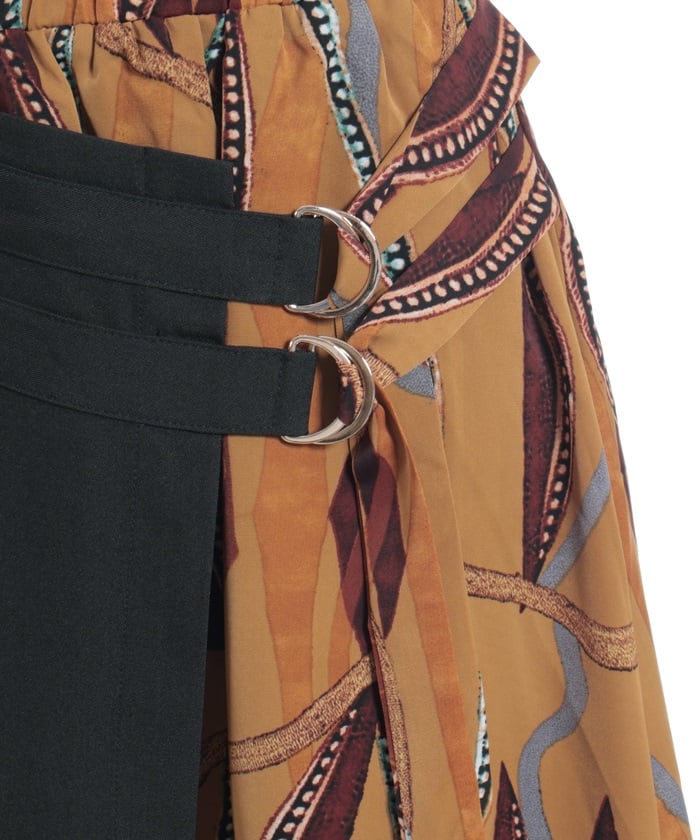 Asymmetric Decoration Belt Skirt