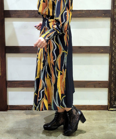 Asymmetric Decoration Belt Skirt