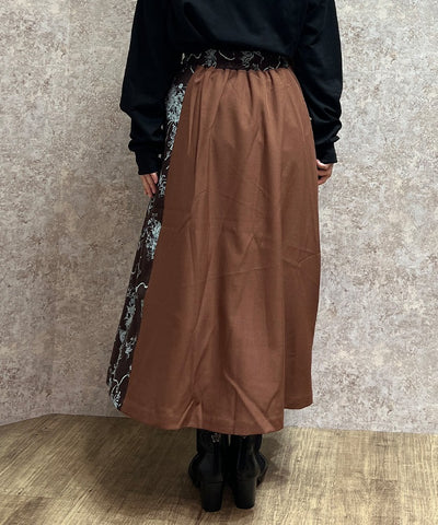 Asymmetric Decoration Belt Skirt