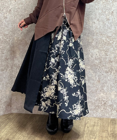 Asymmetric Decoration Belt Skirt