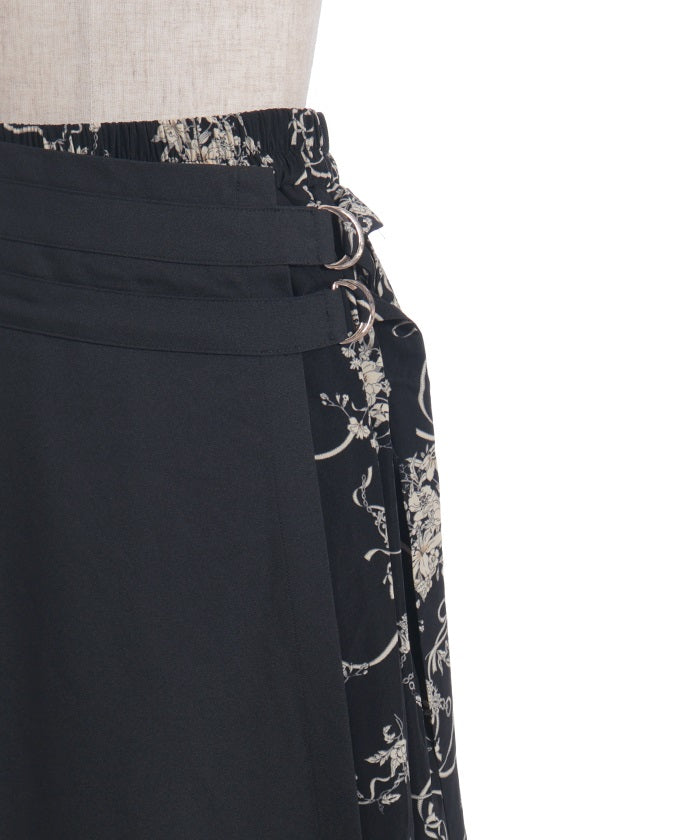 Asymmetric Decoration Belt Skirt