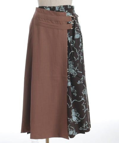Asymmetric Decoration Belt Skirt