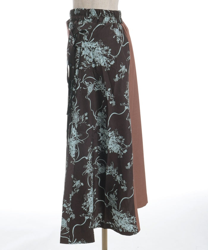 Asymmetric Decoration Belt Skirt