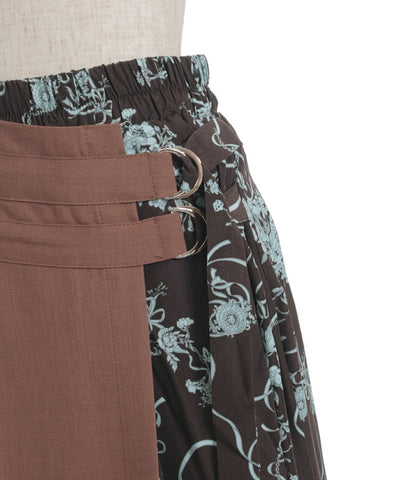 Asymmetric Decoration Belt Skirt