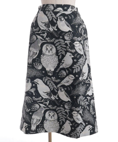 Wild Birds Pattern Gobelin Skirt