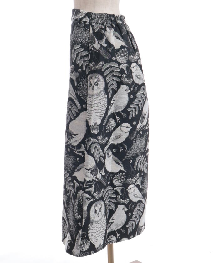 Wild Birds Pattern Gobelin Skirt