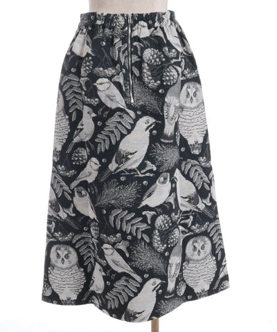 Wild Birds Pattern Gobelin Skirt