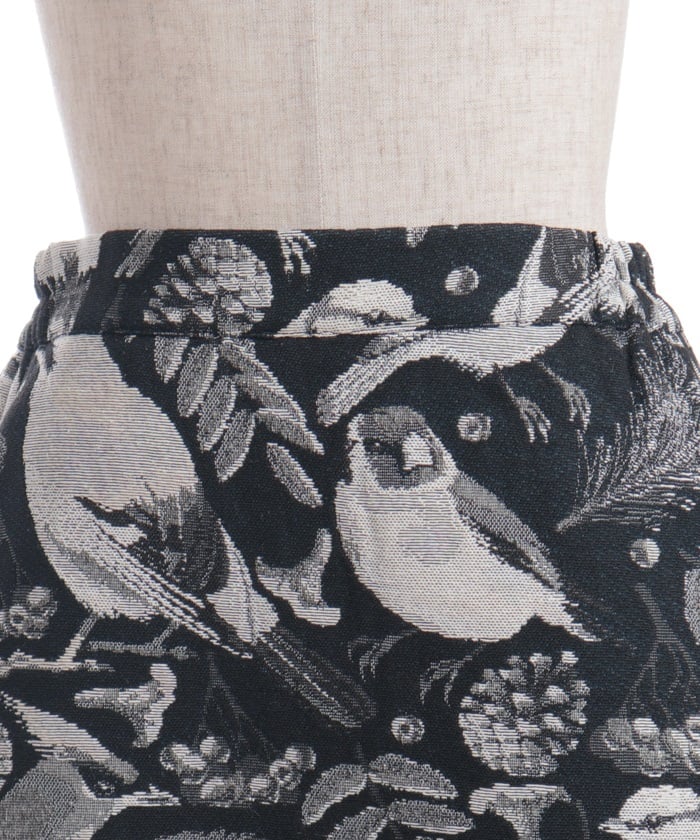 Wild Birds Pattern Gobelin Skirt