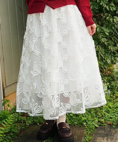 【新品タグ付き】eunoia kate flare skirt Msize Organdy Flare Skirt – axes femme from JAPAN